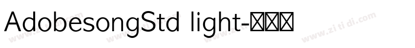 AdobesongStd light字体转换